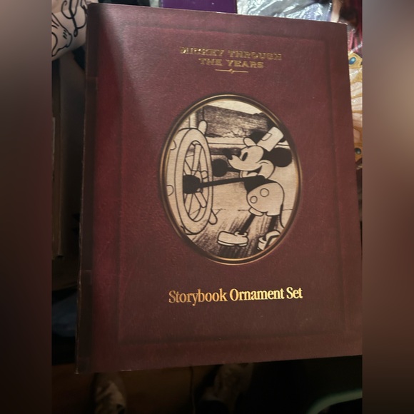 Disney Accessories - Disney Mickey through all the years storybook ornaments set